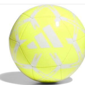 Adidas Neon Yellow Soccer Ball with White Patterns